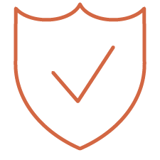 security shield with check mark icon